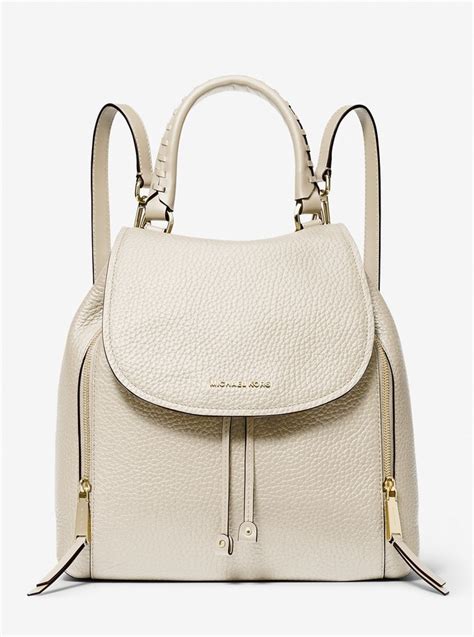 michael kors viv large pebbled leather backpack|michael kors large leather backpack.